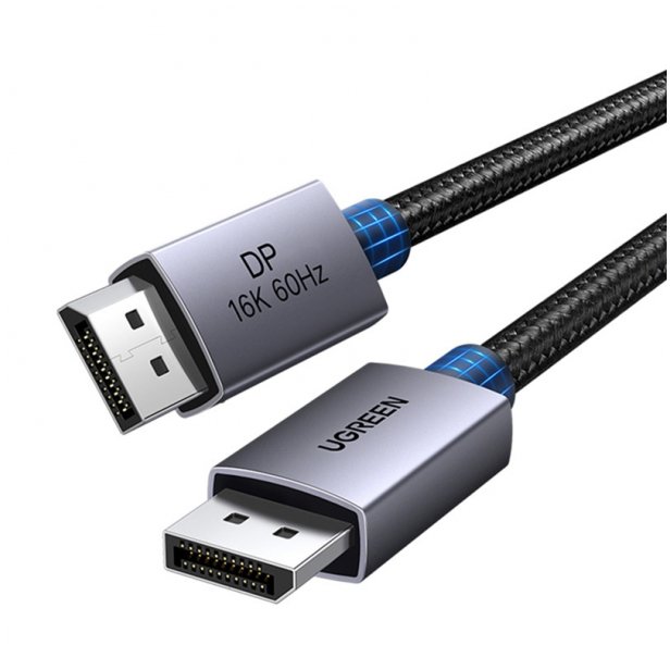 Ugreen 16K Kabel Displayport 2.1 10K 60Hz 8K 120Hz 4K 240Hz 165Hz 144Hz, DP 80Gbps z HDR, FreeSync, G-Sync, DSC 1.2a, HDCP 2.2 do PC, HDTV,