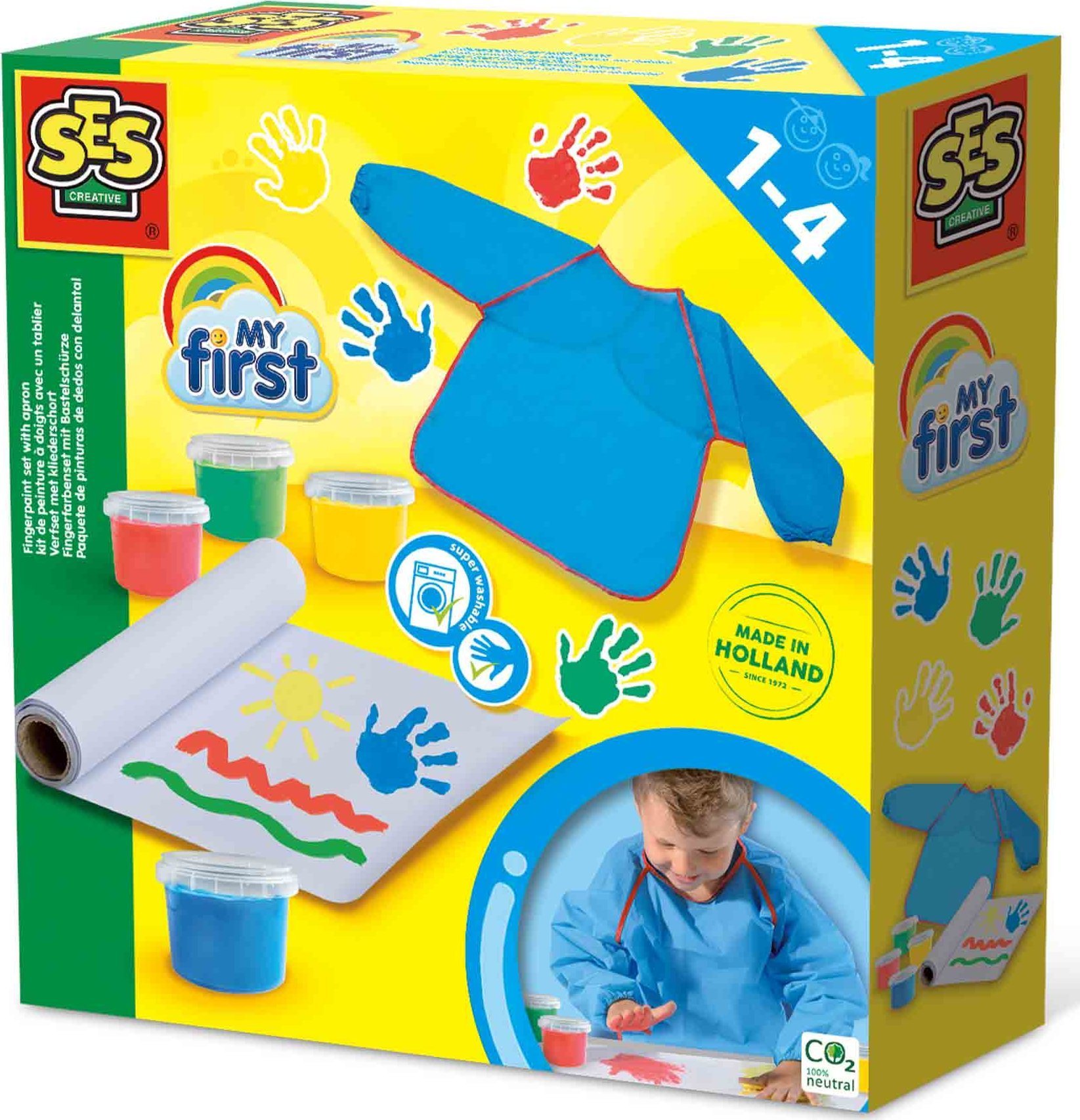 SES SES Malowanie palcami z fartuszkiem 14449 44494