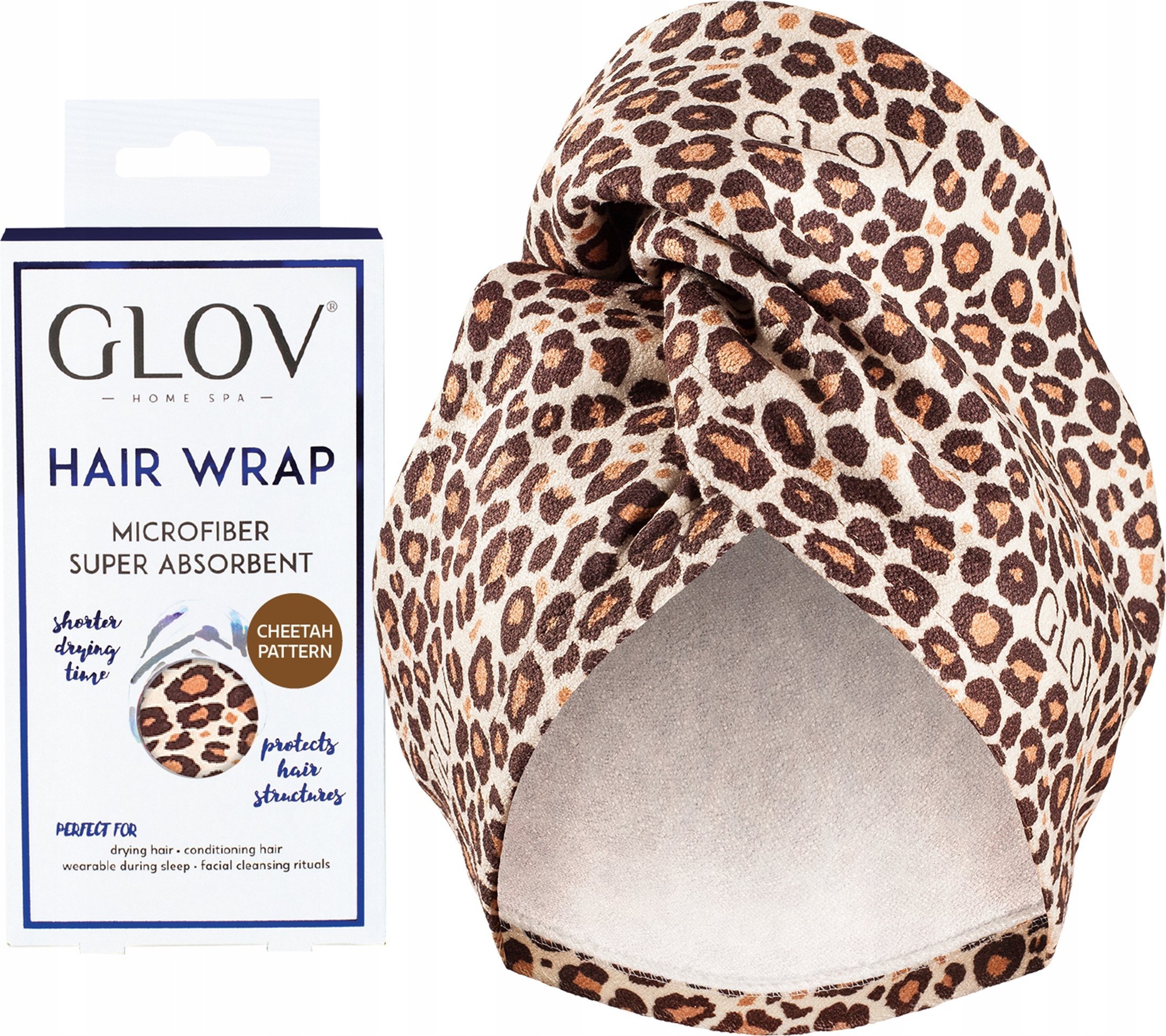 GLOV_Hair Wrap Soft turban na włosy Cheetah