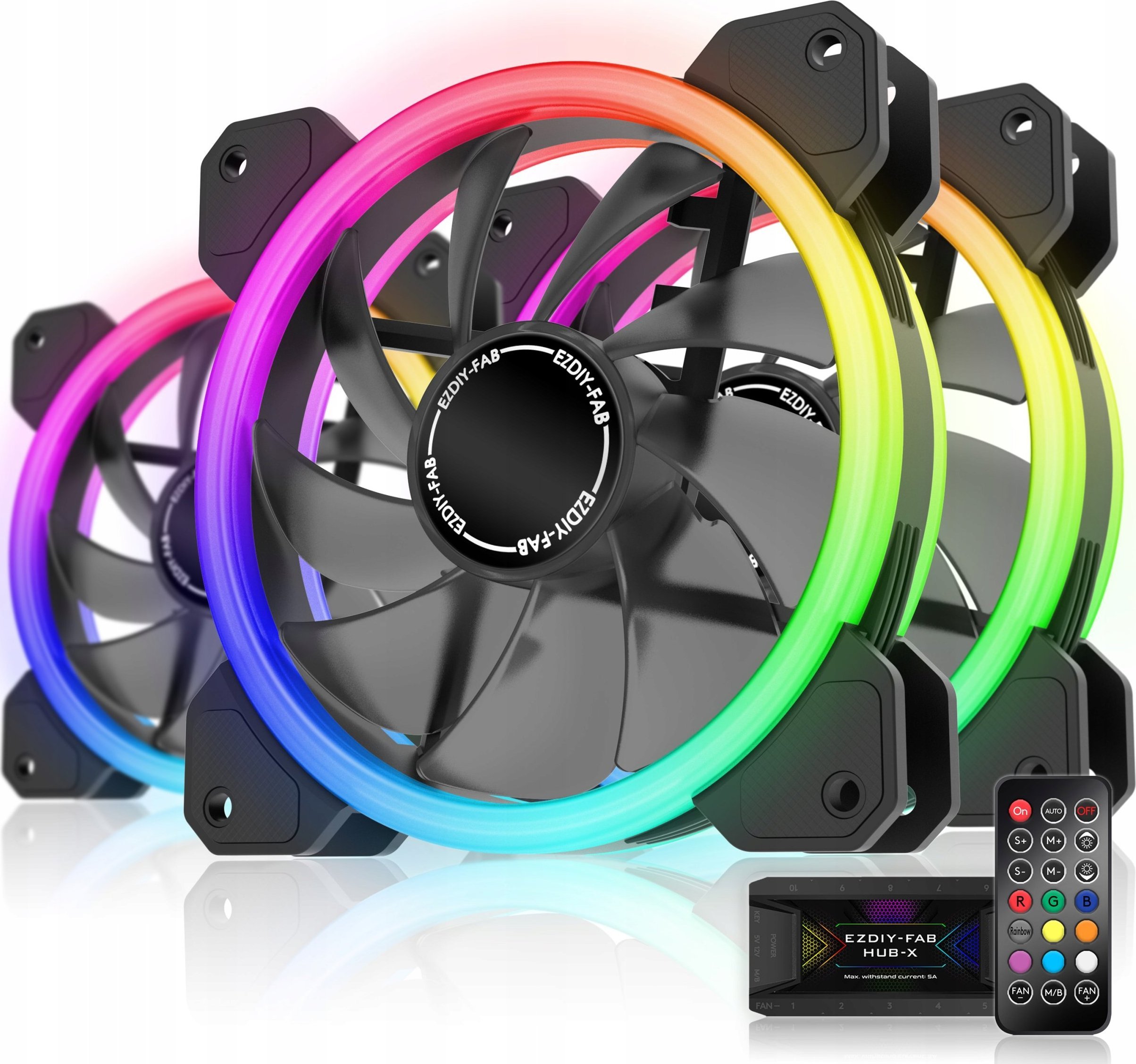 Wentylator EZDIY-FAB Dual-Ring 120mm 3-pack (EZDPR044-11)