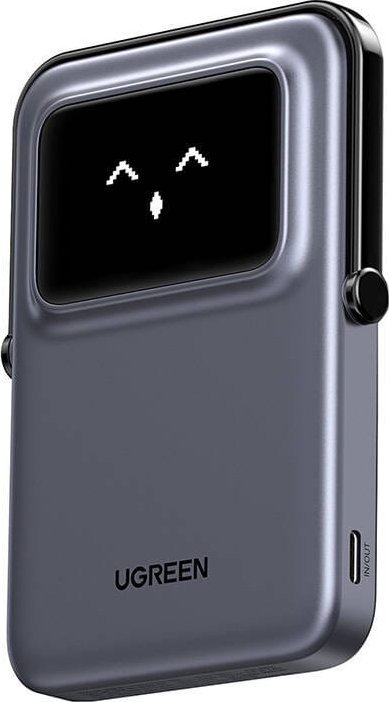 Powerbank magnetyczny 5000mAh Ugreen Uno PB571, USB-C (szary)