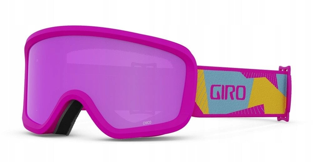 Gogle zimowe juniorskie GIRO CHICO 2.0 PINK GEO CAMO (Szyba lustrzana kolorowa AMBER PINK 19-42% S2) (NEW 2023/2024)