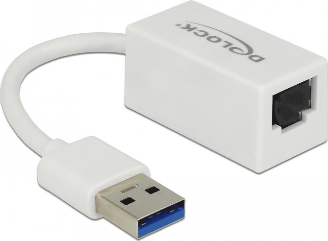 Karta sieciowa Delock DELOCK Adapter SuperSpeed USB-A St > Gigabit LAN komp. Weiß
