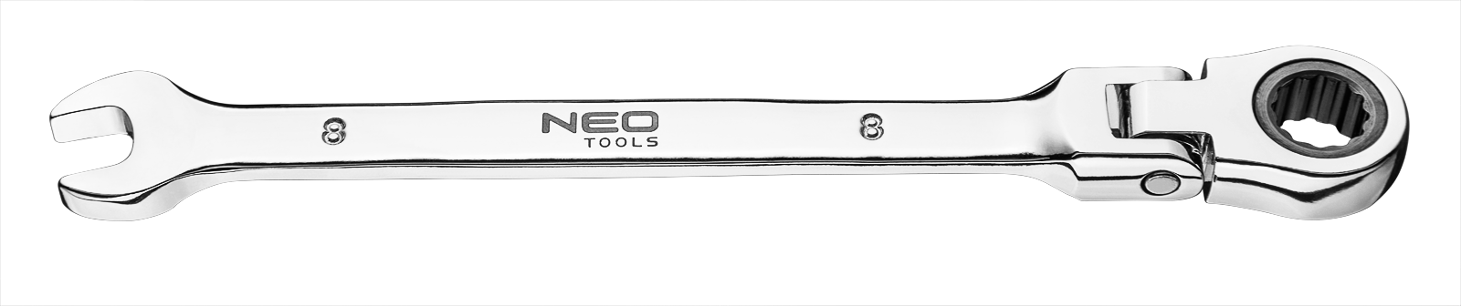 Neo Klucz płasko-oczkowy z grzechotką i przegubem 24mm (09-054)