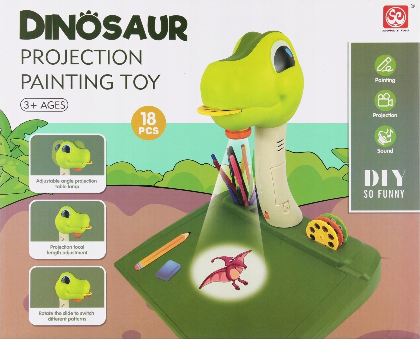 Mega Creative PROJEKTOR DINO B/O AKC 37X30X12 MC PUD 12/24