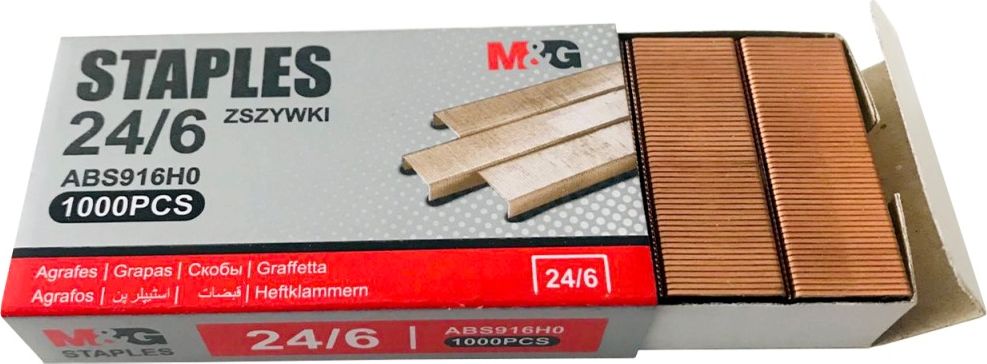 M&G Zszywki miedziowane 24/6 1000szt