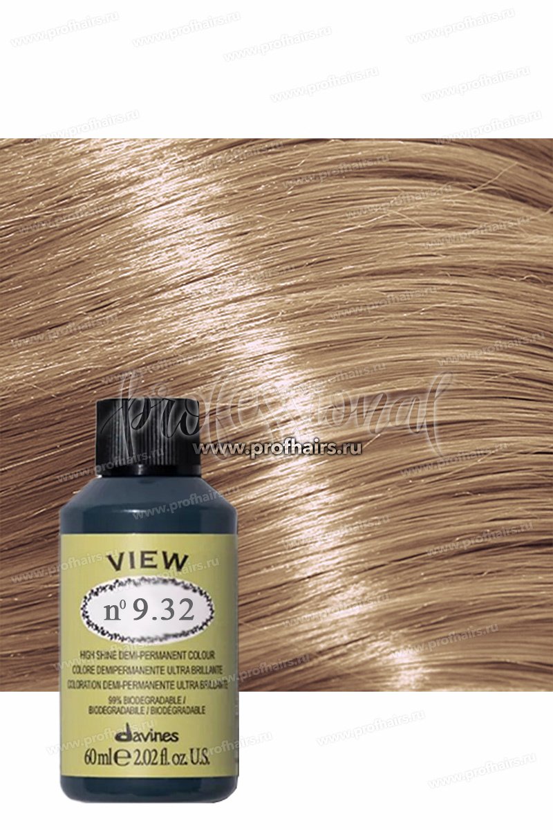 Davines, View, Demi-Permanent Hair Dye, 9.32 , 60 ml For Women