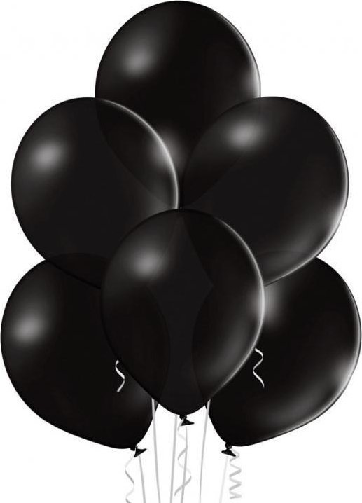 Balony pastelowe czarne 30cm 100szt