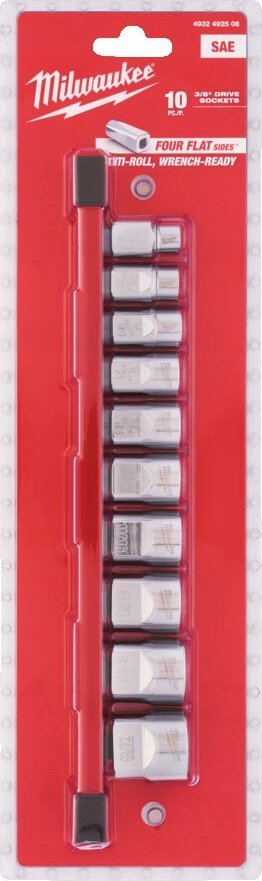 Milwaukee MILWAUKEE ZESTAW NASADEK 10 szt. 3/8" IMPERIALNE