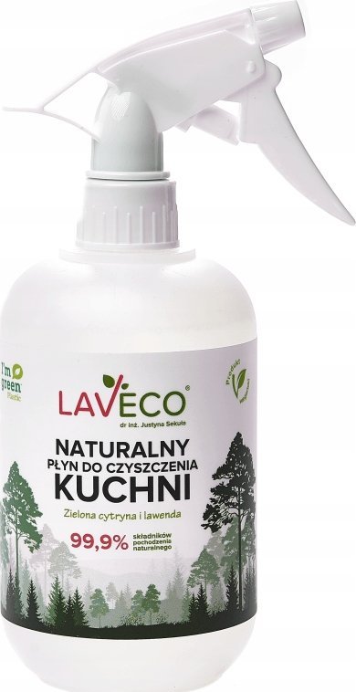 LAVECO Naturalny płyn do czyszczenia kuchni 0,5 l - zielona cytryna i lawenda