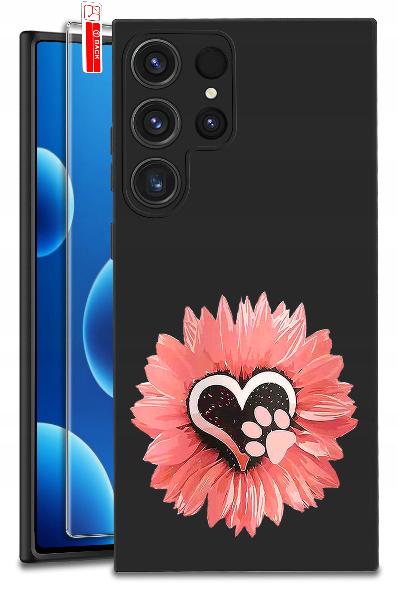 ETUI do Samsung Galaxy S25 Ultra WZORY | SILIKONOWE MATT CASE + SZKŁO 9H