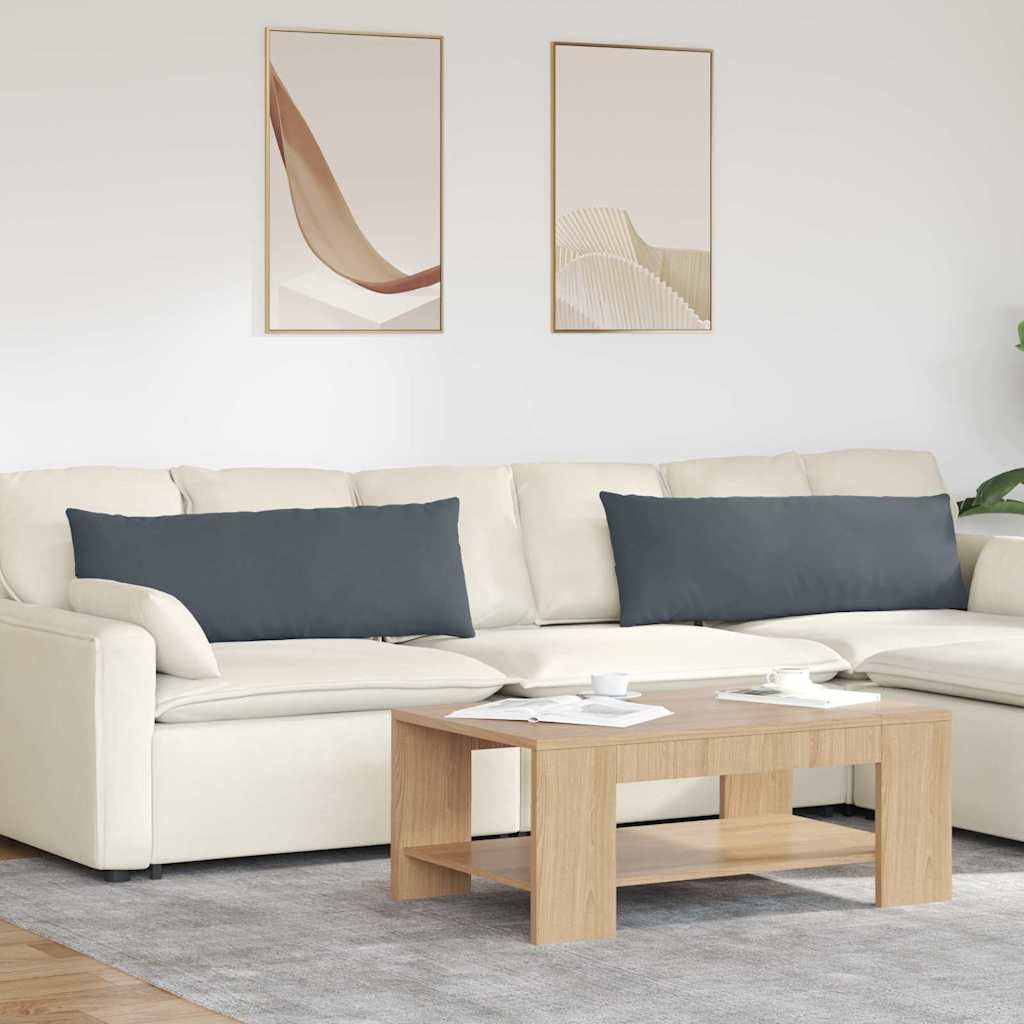 vidaXL Poduszki na sofę 2 pcs Ciemnoszary 120 x 40 cm