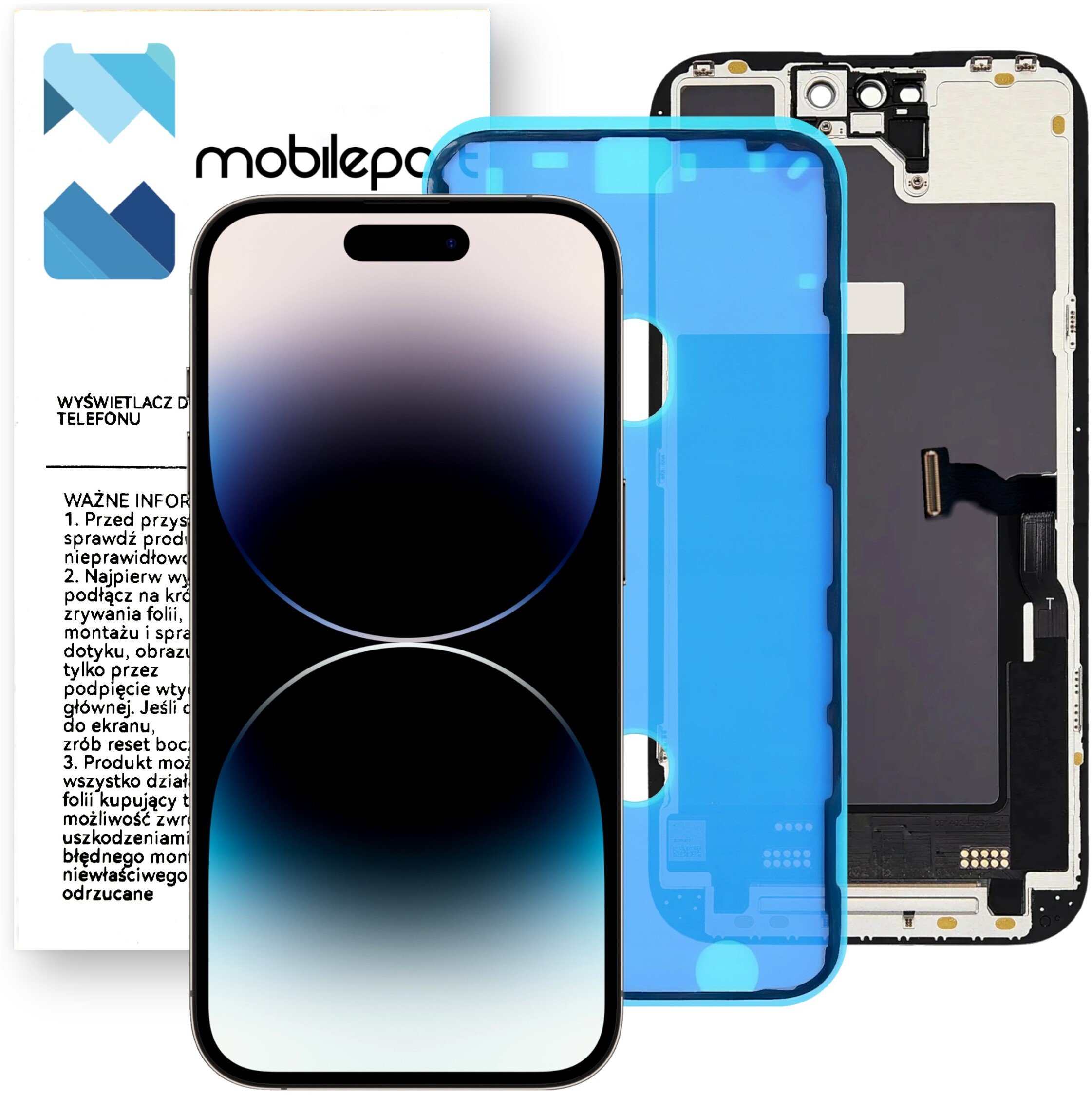 Wyświetlacz do iPhone 14 Pro LCD A2890 Ekran Incell Ramka + Uszczelka