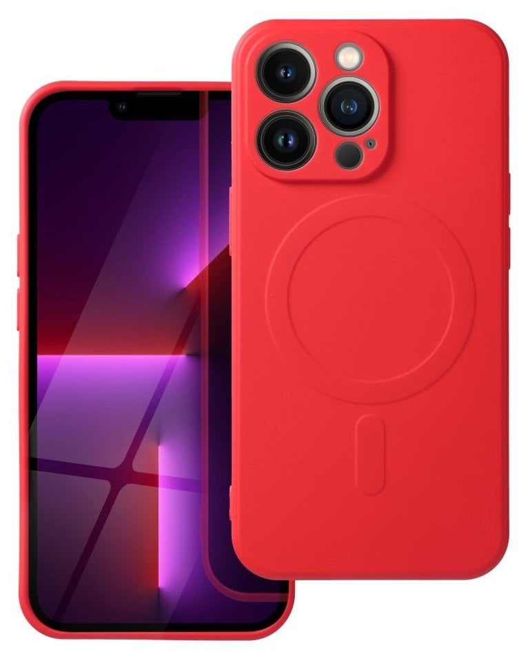 Futerał SILICONE MAG COVER kompatybilny z MagSafe do IPHONE 17 Pro Max czerwony