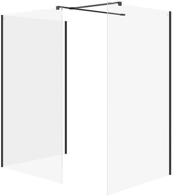 Cersanit (kabiny walk-in) SET B811: Kabina walk-in MILLE czarny 90x90x90x200 (S601-198)