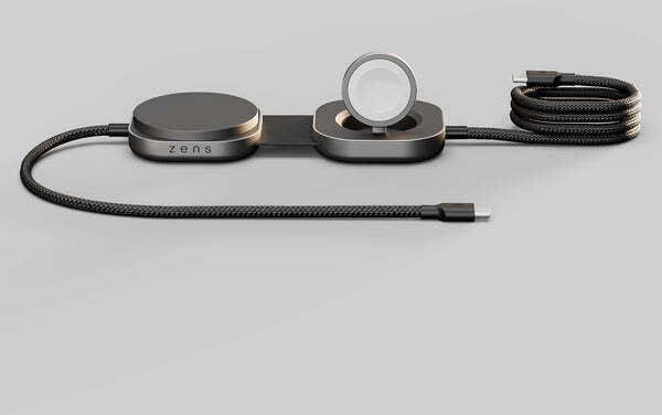 Kabel USB Zens Charging Cable USB C-C Pro 3 - magnetyczny kabel USBC-C do ładowania przewodowego do 240W, wspiera Qi2 15W, możliwość ładowania 3 urząd