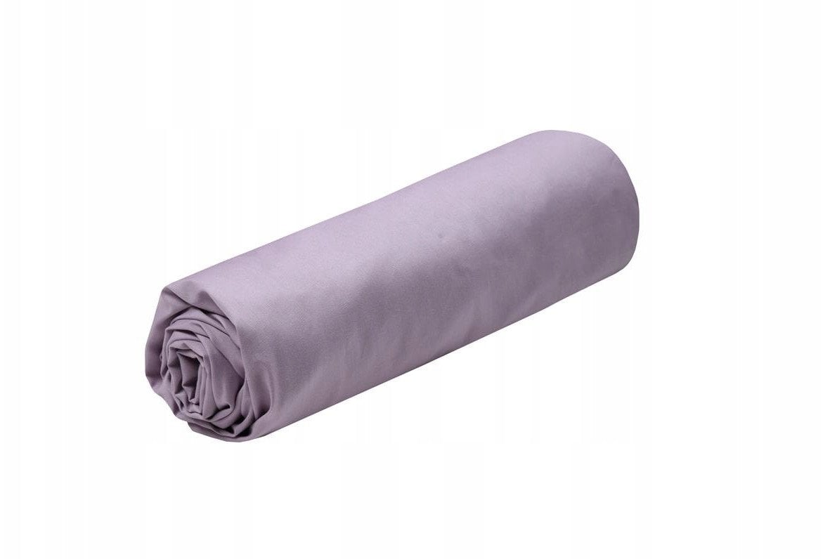 Bawełniane prześcieradło na gumce, lila, ELYSEE