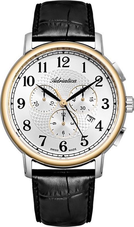 Zegarek Adriatica Zegarek męski Adriatica A8256.2223CH czarny