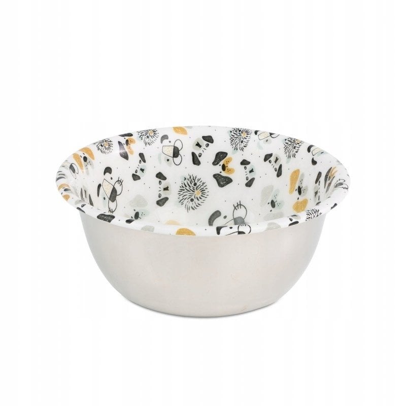 Barry King Miska dla psa ze stali nierdzewnej emaliowana wzór DOG FACES 470ml