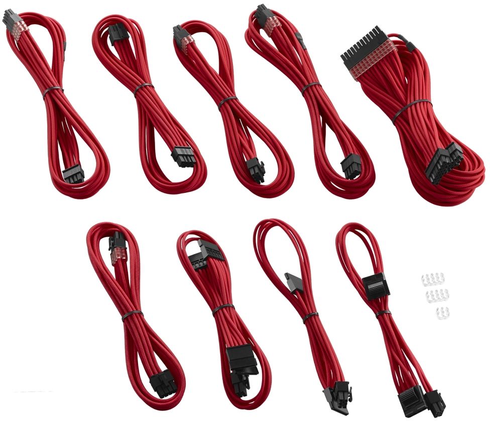 CableMod Zestaw kabli, Czerwony (CM-PCSI-FKIT-NKR-R)