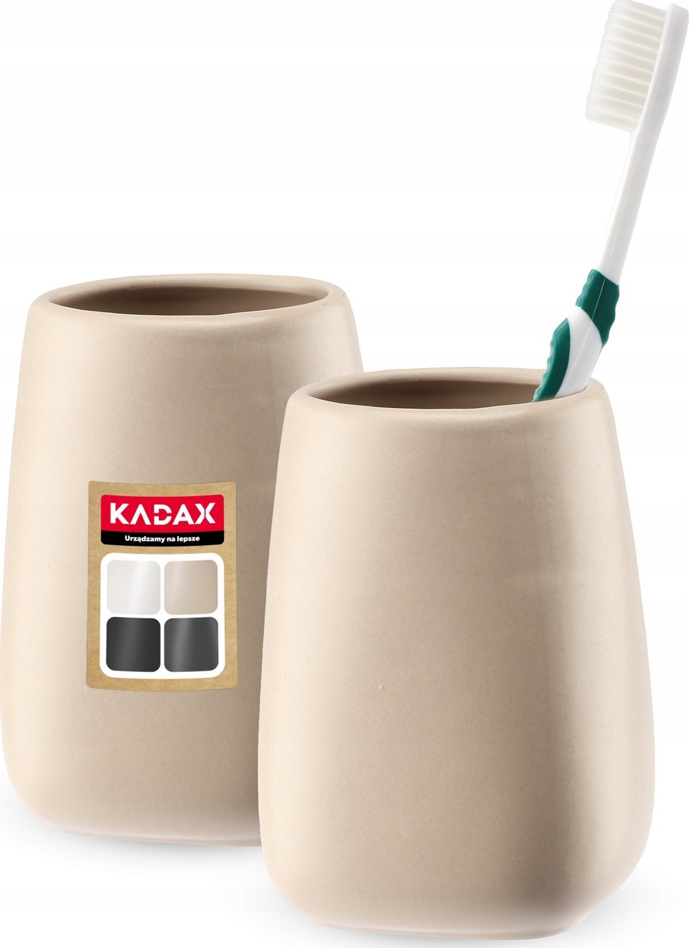 Kadax KADAX Kubek Pojemnik Na Szczoteczki Zestaw 2szt