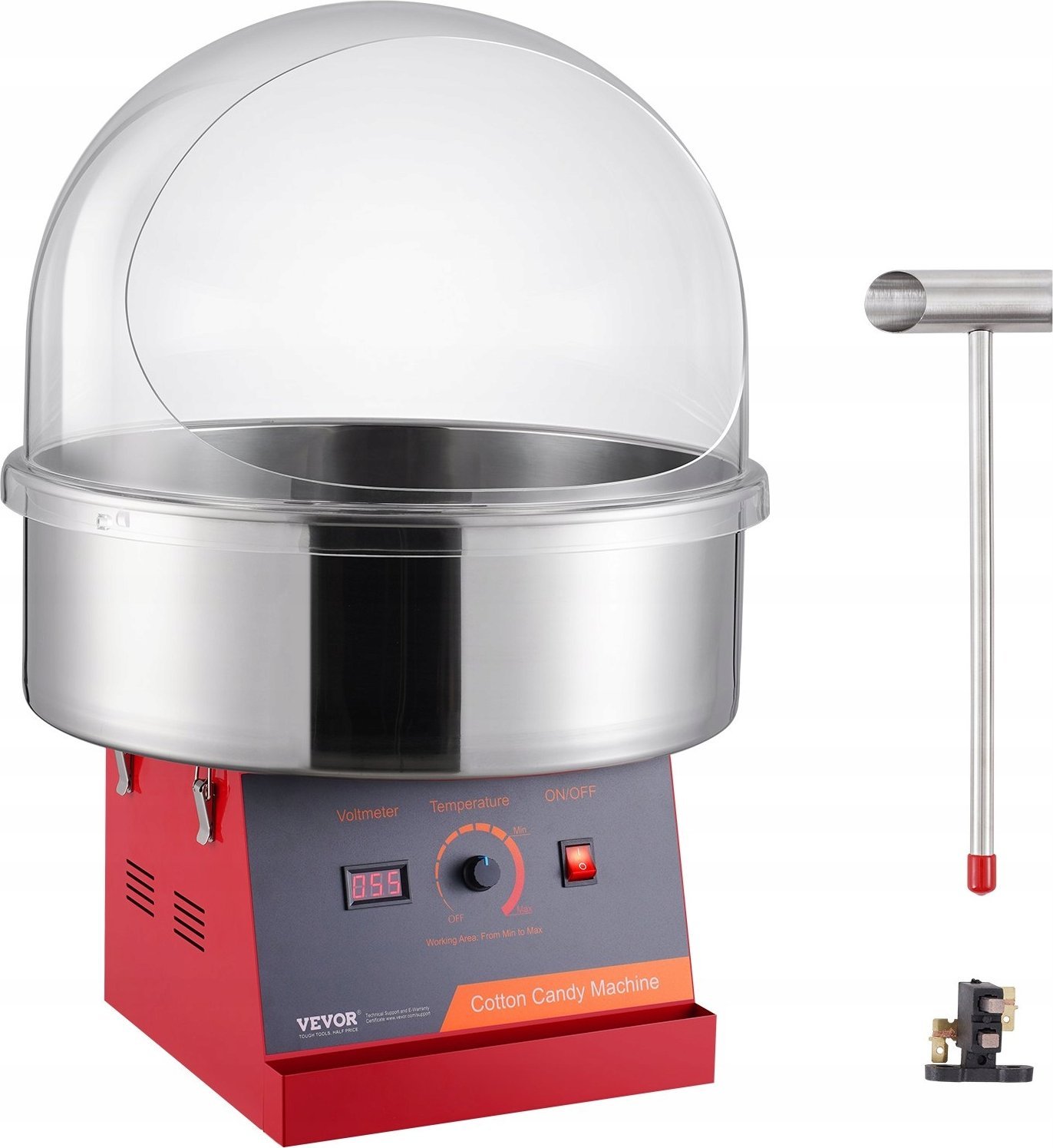Elektryczna Maszyna do Waty Cukrowej Czerwona