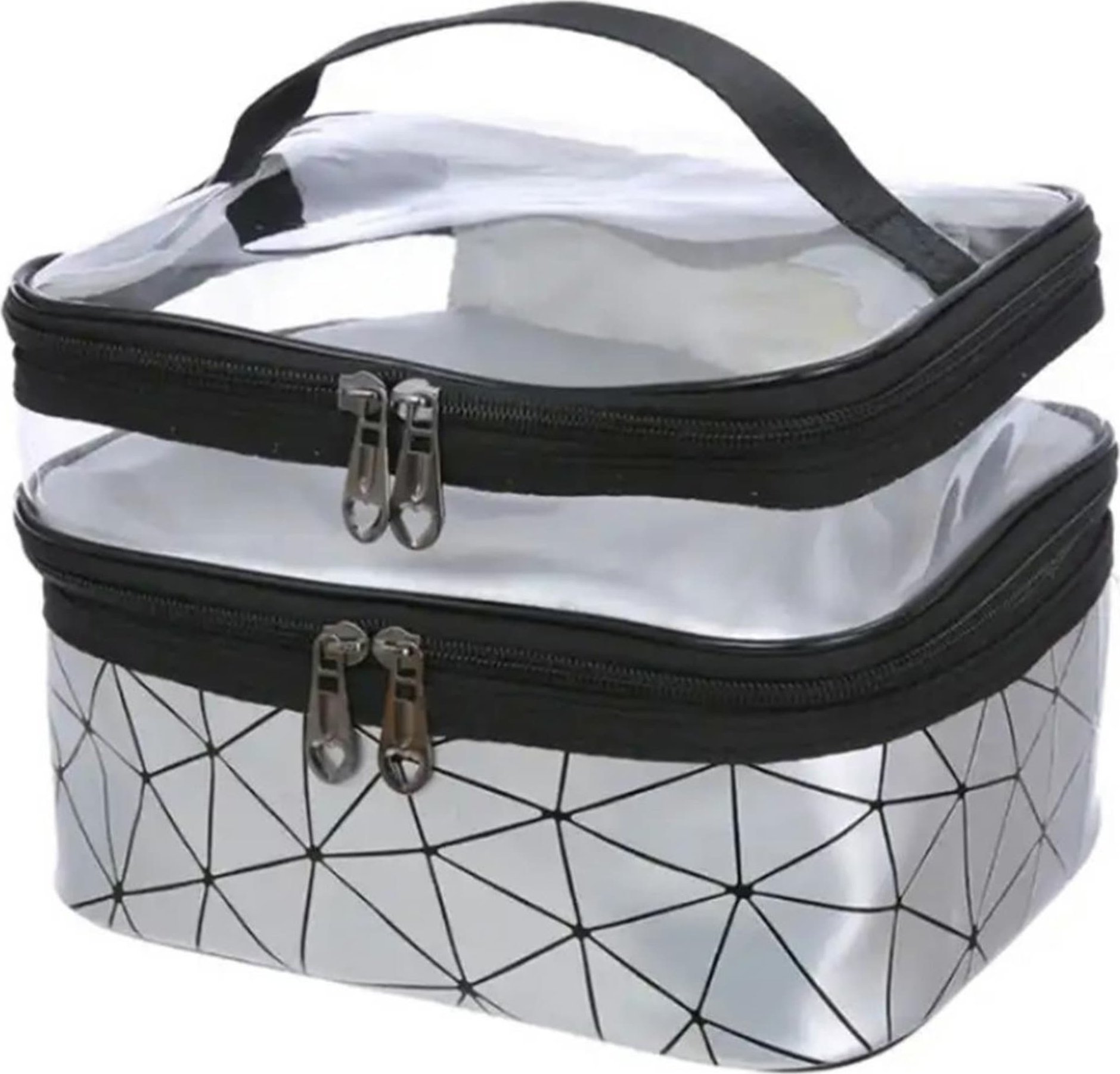 ATL DA110B Kosmetyczka kuferek srebrny