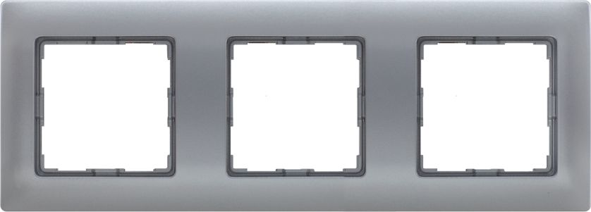 KOS Ramka potrójna Vena aluminium (514083)