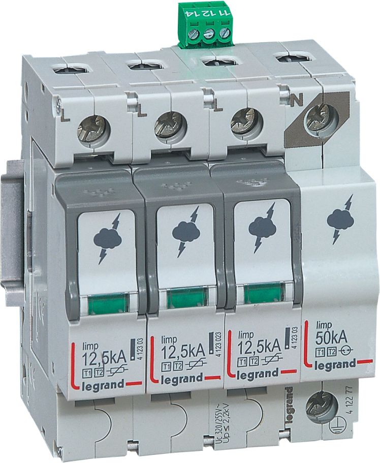 Legrand Ogranicznik przepięć B+C 3P+N 12,5kA (412277)