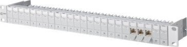 MetzConnect BTR BTR Patch Panel C6Amodul, Cat 6A, 24 Port, 19", silver anodised - 130B11P0-E