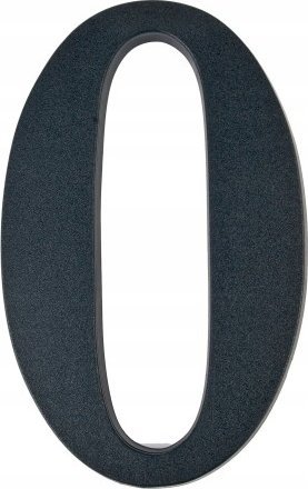 LOB Numer na dom cyfra 0 czarna 19 cm