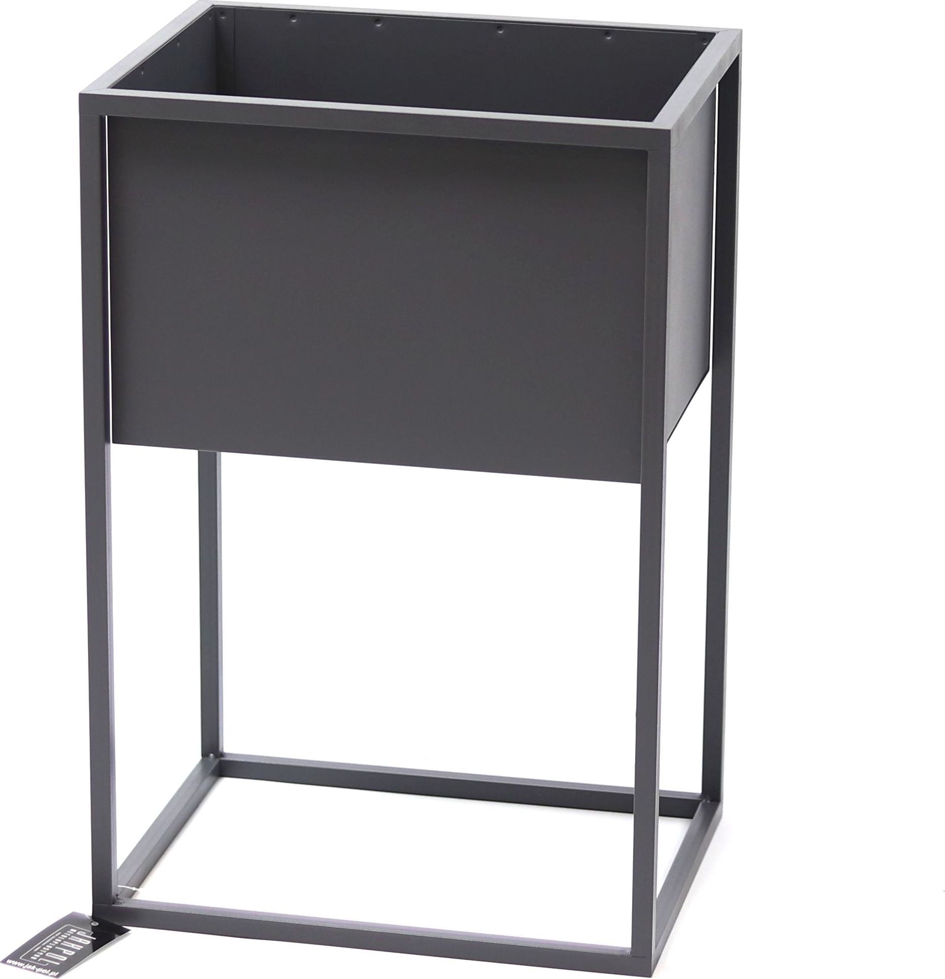 Jakpoldesign Kwietnik Metalowy Stojak CUBO 60x40x30cm szary skrzynka loft 05-13/S