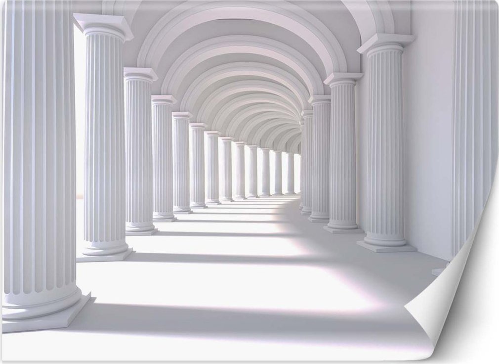 Feeby Fototapeta, Tunel abstrakcja biały - 200x140