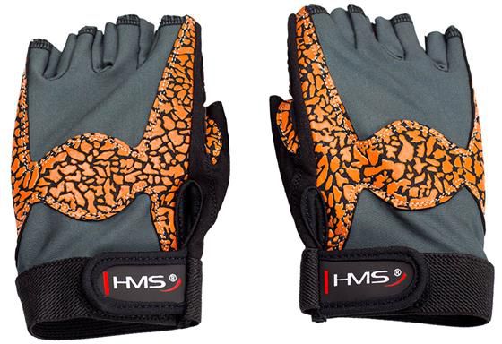 HMS Rękawice na siłownie RST03 pomarańczowo-szare r. S (17-63-225)
