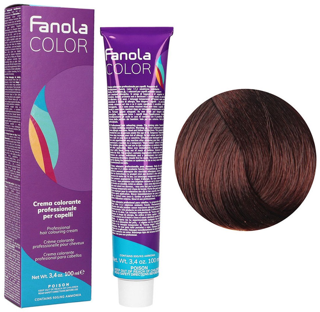 Fanola Color Krem koloryzujący Farba do włosów 100ml Dark Blonde Copper (6.4)