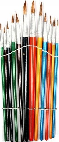 Titanum Pędzle stożkowe do farb akwarelowych 12 szt