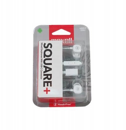 MAXELL USB-C EARPHONES SQUARE+ WHITE 348567