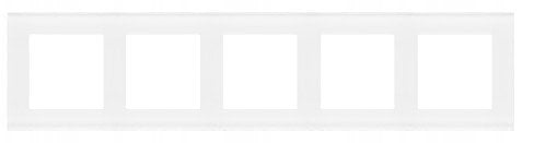 Ramka pięciokrotna Kontakt-Simon 55 TRN5/170 Nature mrożony biały