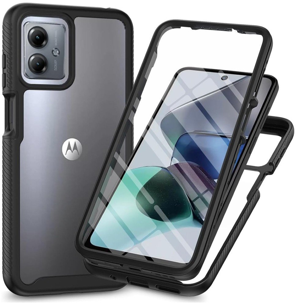 Etui pancerne 360 do Motorola Moto E14/G04/G24/G24 Power, czarne