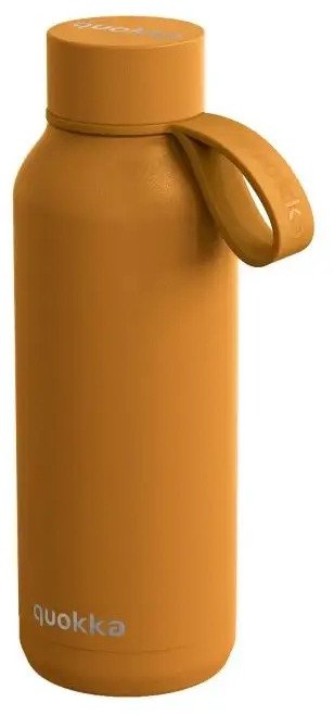 Quokka Solid With Strap - Butelka termiczna ze stali nierdzewnej 510 ml z paskiem (Mustard)