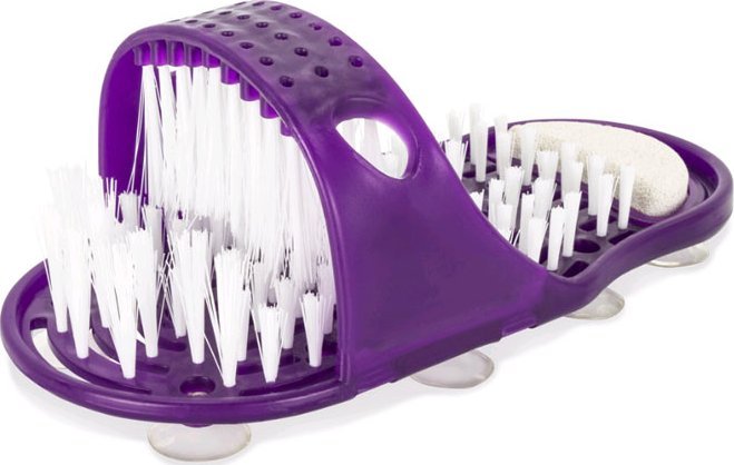 Well Life Szczotka do pedicure z pumeksem do mycia i masażu stóp pod prysznic