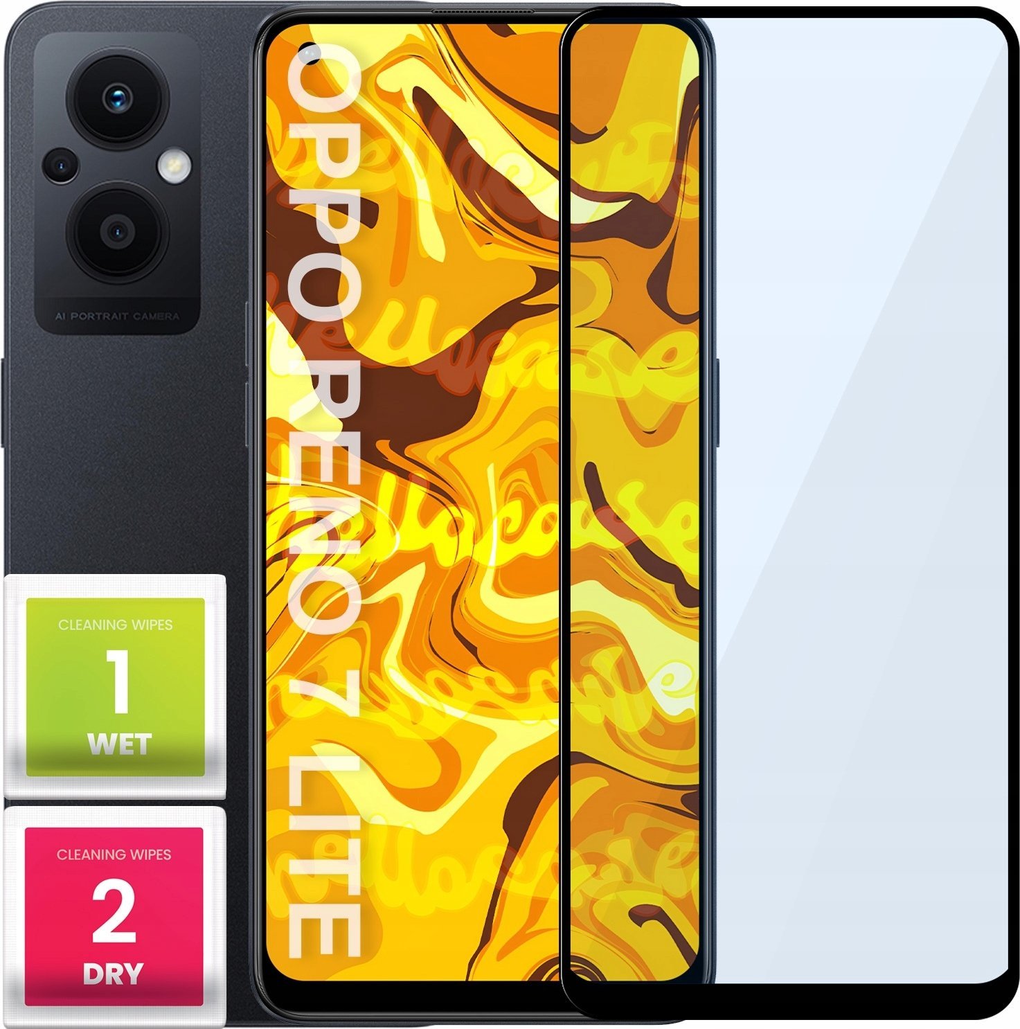 Hello Case SZKŁO HARTOWANE DO OPPO RENO 7 LITE 5G PEŁNE NA CAŁY EKRAN SZKIEŁKO SZYBKA