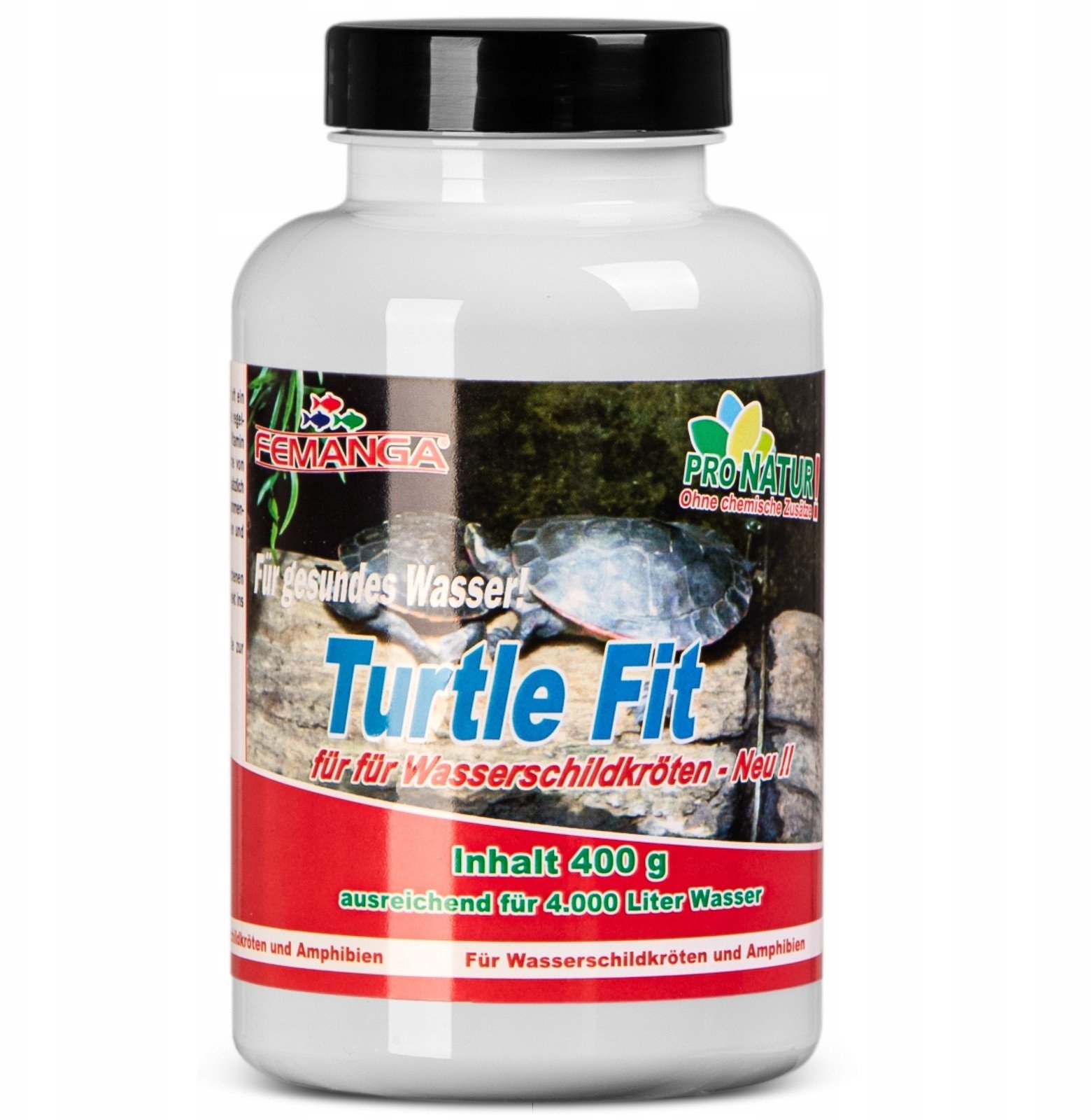 Femanga, Turtle Fit, Preparat na niedobory witamin i minerałów dla żółwi, 400g