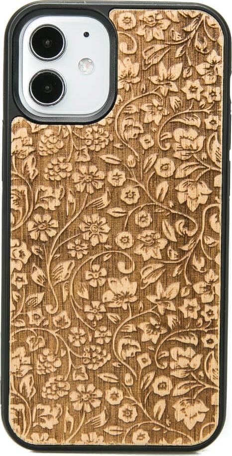 BeWood Drewniane Etui iPhone 12 Mini KWIATY POLNE ANIEGRE