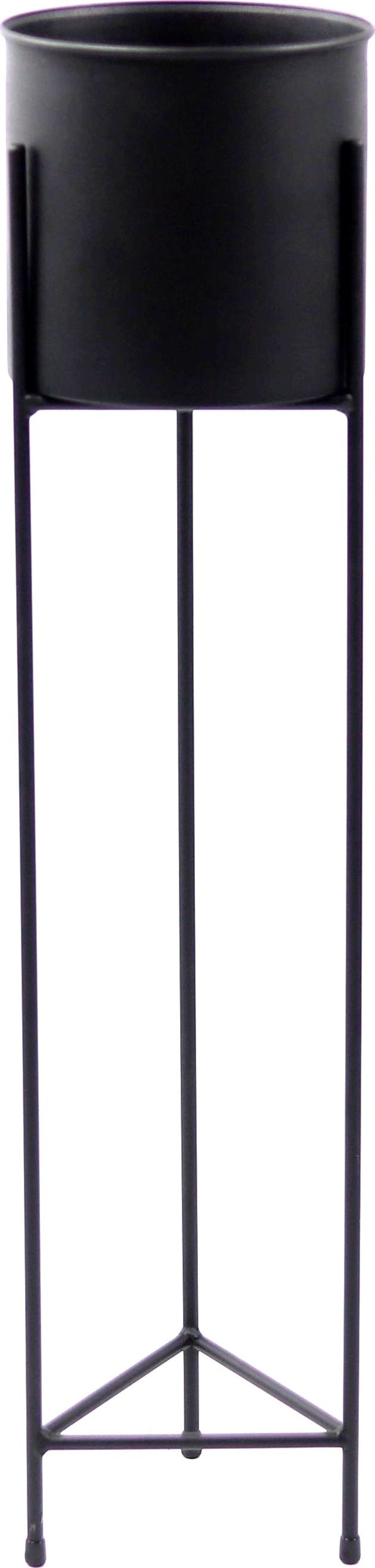 Jakpoldesign Kwietnik Metalowy Stojak z donicą FIORI 90cm czarny loft 05-10