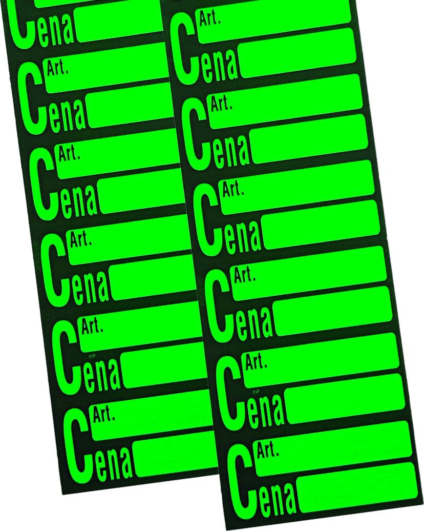StudioCen Ceny samoprzylepne na pasku zielona - 100 etykiet