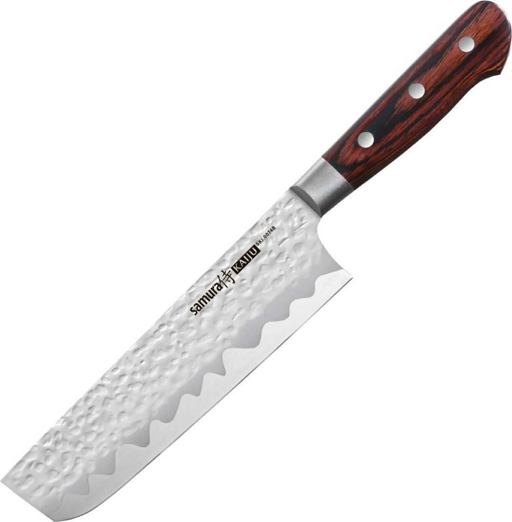 Samura Samura Kaiju Bolster Nóż Kuchenny Nakiri 167mm Młotkowana Stal AUS-8