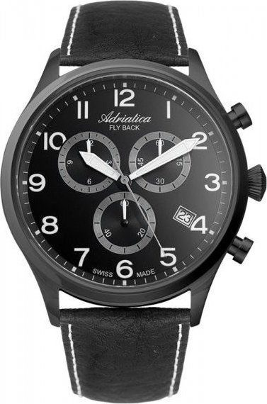 Zegarek Adriatica Zegarek męski Adriatica A8267.B224CH czarny