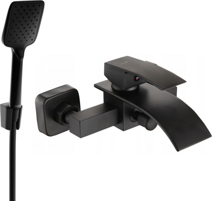 Mexen Mexen Aries R62 bateria wannowa z zestawem prysznicowym, czarna - 74483R62-70