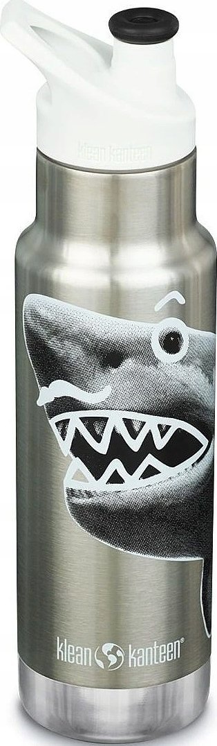 Klean Kanteen Kid Kanteen Classic Narrow VI (Sport Cap), 355ml, Mr. Shark